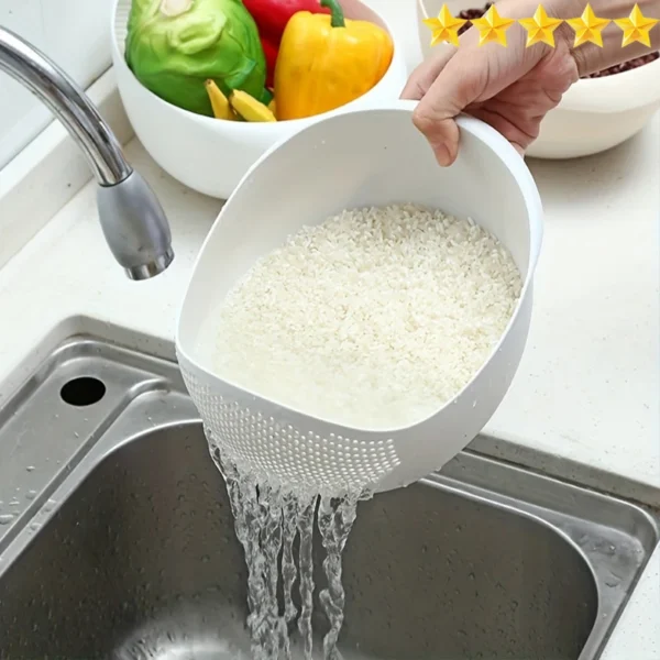 Rice Drain Basket Rice Filter Fruit and Vegetable